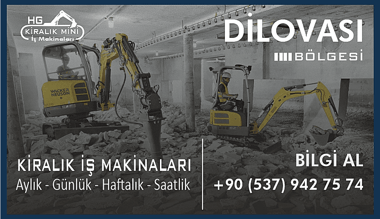 Dilovası Kiralık Mini Ekskavatör 2 Tonluk Ekskavatör Kirala