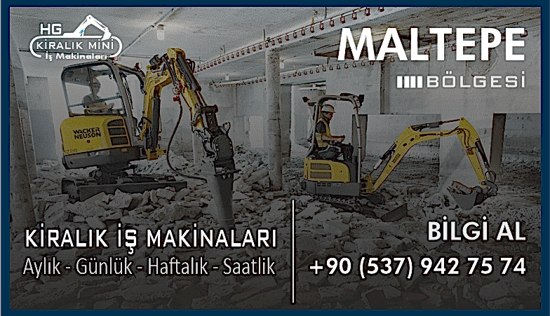 Maltepe Kiralık Mini Ekskavatör 2 Tonluk Ekskavatör Kirala