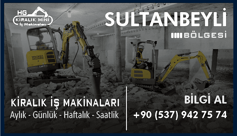 Sultanbeyli Kiralık Mini Ekskavatör 2 Tonluk Ekskavatör Kirala